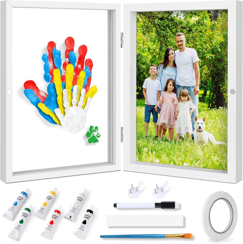 Omrhvi Family Handprint Kit, DIY Craft Keepsake Photo Frame, Hand Print Ornament Kits, Family Gifts for New Parents & Mom & Baby, Grandparents, Couples, Father's Day, Mother's Day, Anniversary - Image 1